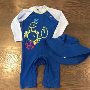 Coolibar UV one piece Swimsuit and Hat